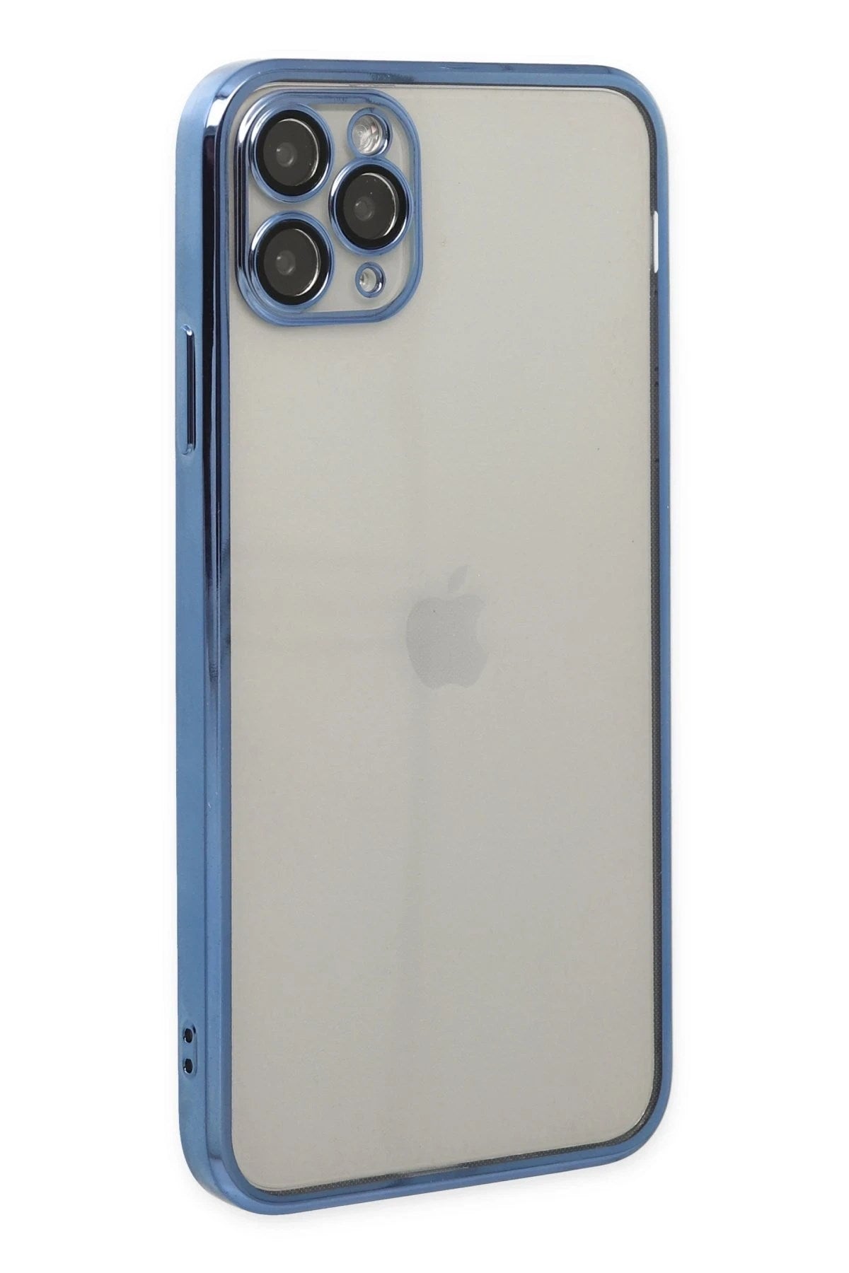 Mey İthalat® iPhone 11 Pro Kılıf Lensli Silikon - Açık Mavi