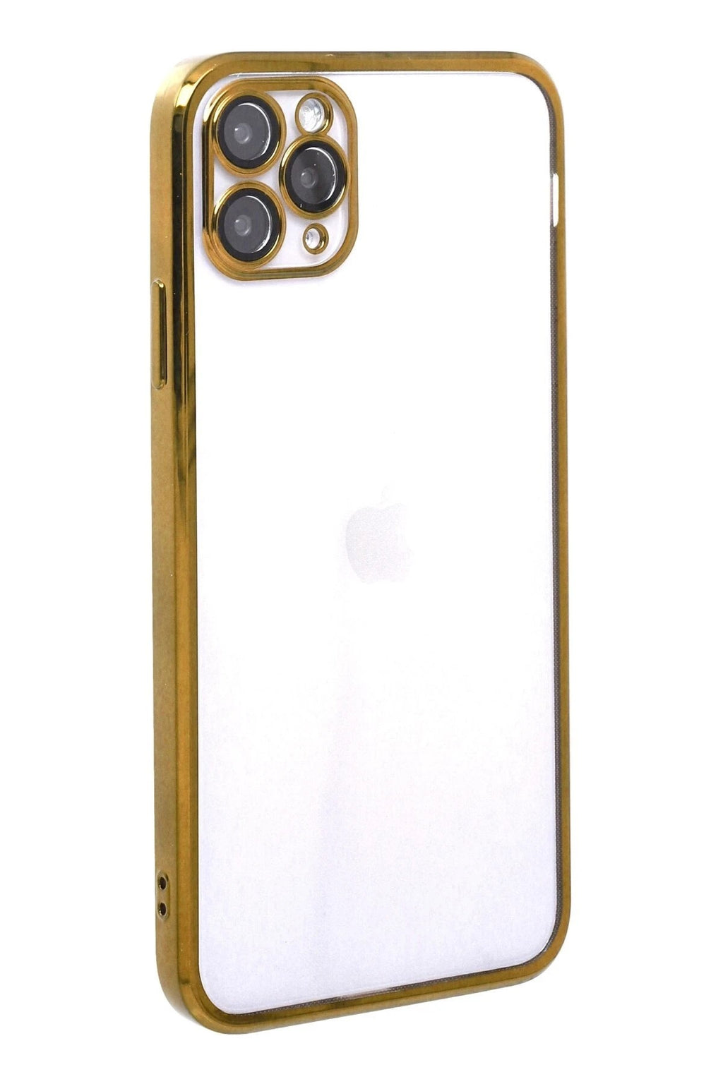 Mey İthalat® iPhone 11 Pro Max Kılıf Lensli Silikon - Gold