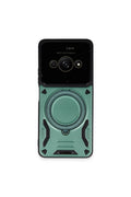 Mey İthalat® Poco C61 Kılıf Joy Lens Standlı Kapak - Koyu Yeşil