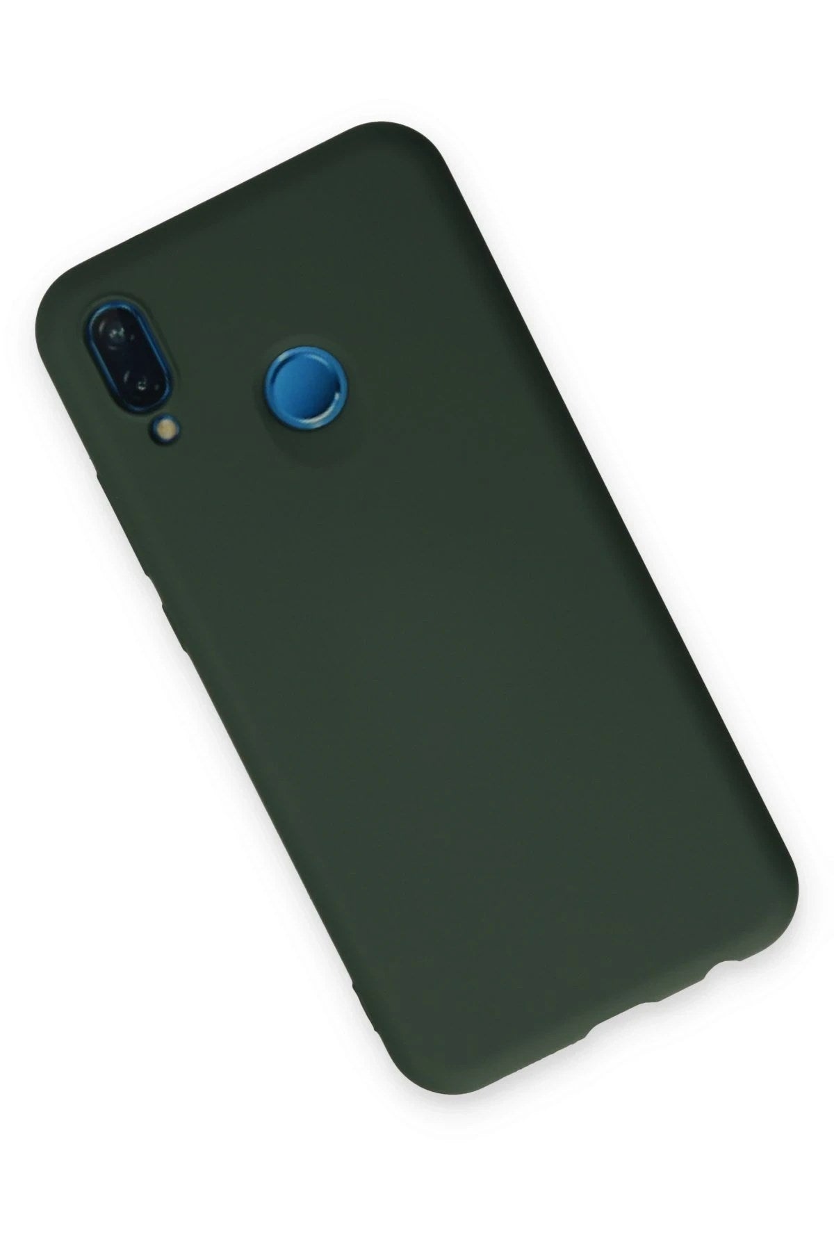 Mey İthalat® Huawei P20 Lite Kılıf Nano içi Kadife Silikon - Koyu Yeşil