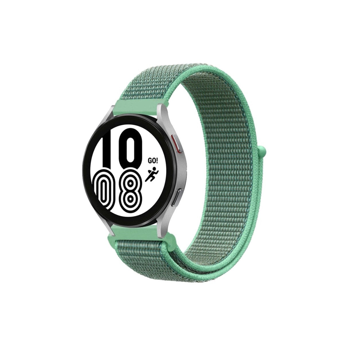 Mey İthalat® Samsung Galaxy Watch 4 Hasırlı Cırtcırtlı Kordon - Turkuaz