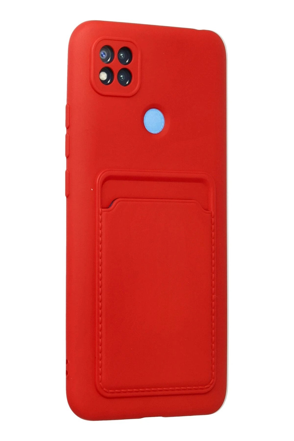 Mey İthalat® Redmi 9C Kılıf Kelvin Kartvizitli Silikon - Kırmızı