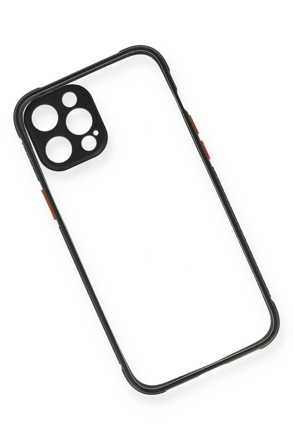 Mey İthalat® iPhone 12 Pro Kılıf Miami Şeffaf Silikon - Siyah
