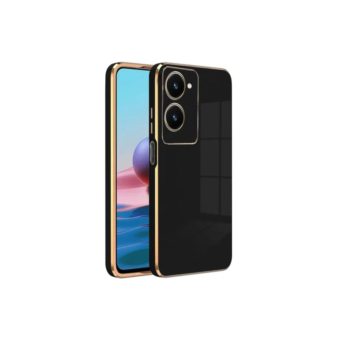Mey İthalat® Vivo Y18 Kılıf Volet Silikon - Siyah