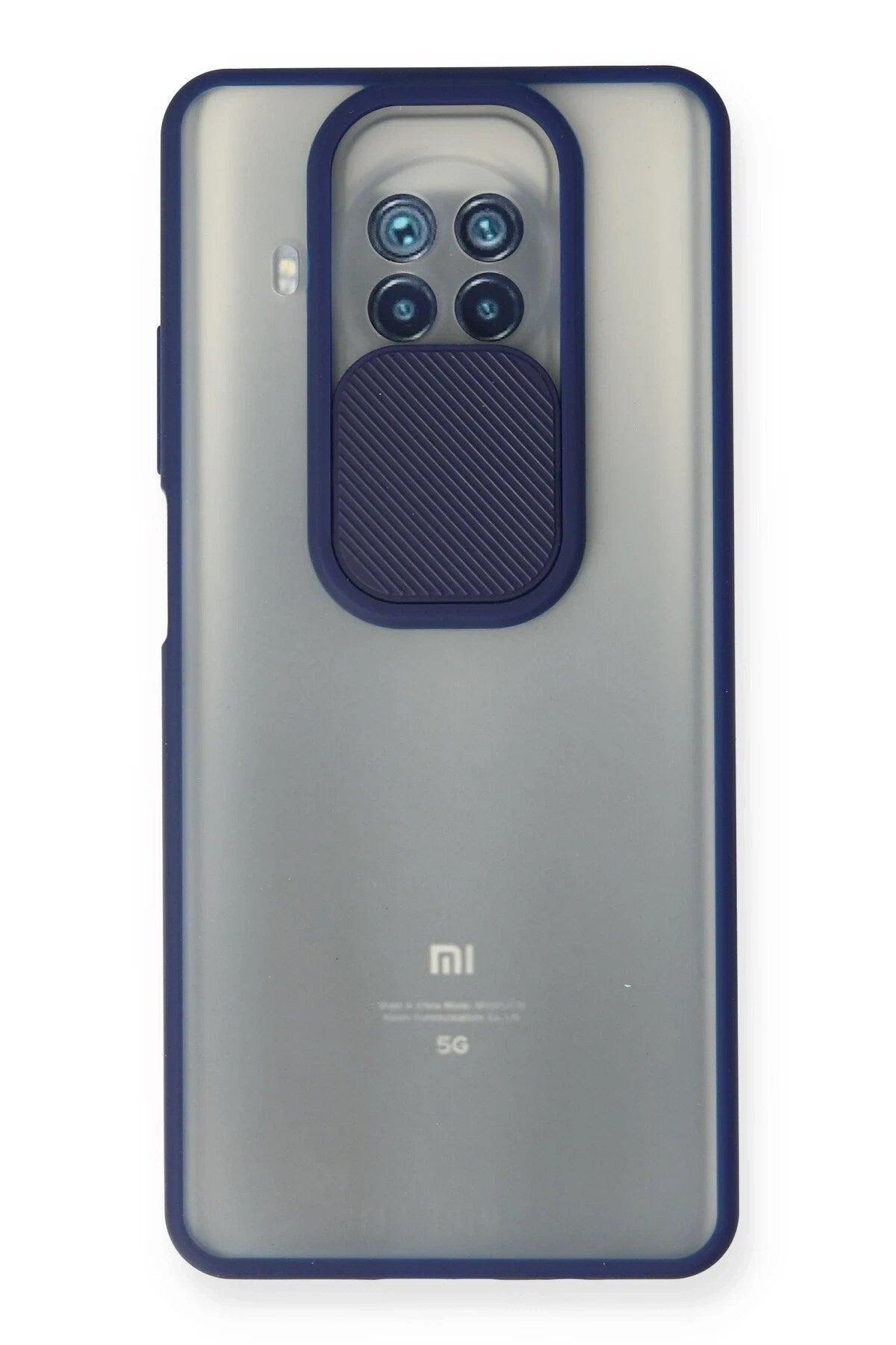Mey İthalat® Mi 10T Lite Kılıf Palm Buzlu Kamera Sürgülü Silikon - Lacivert