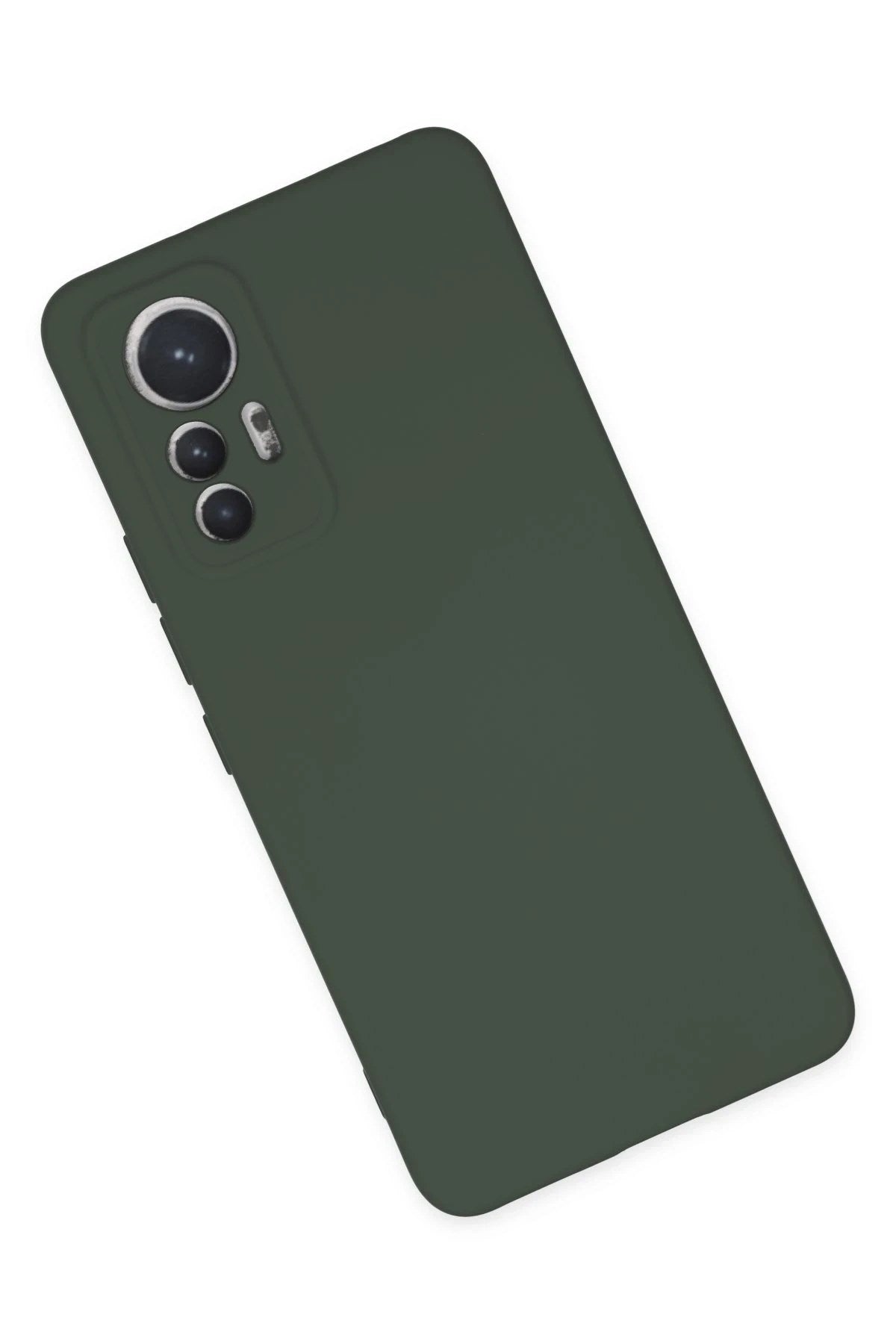 Mey İthalat® Mi 12 Lite Kılıf Nano içi Kadife Silikon - Koyu Yeşil