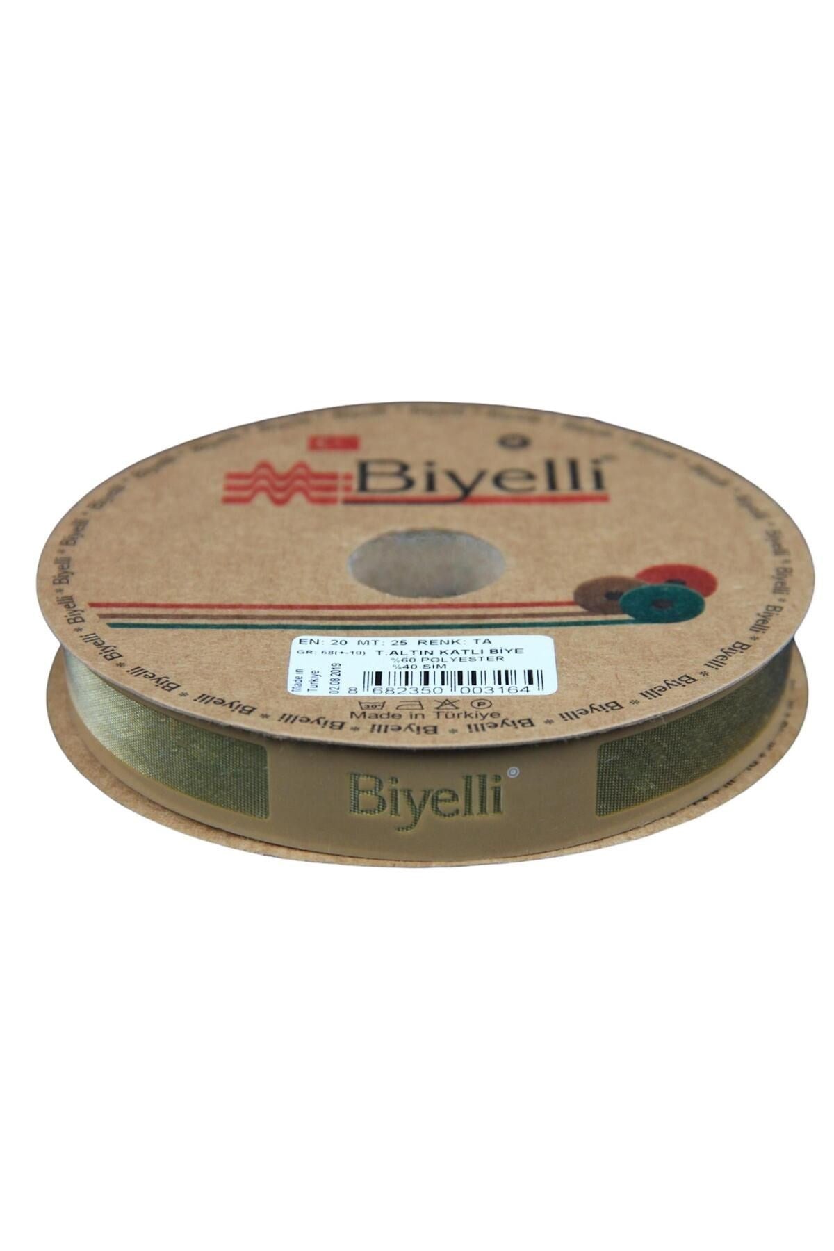 Biye Simli Katlı Ta 2 Cm 25 Metre %50 Simli % 50 Polyester