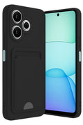 Mey İthalat® Redmi 13 4G Kılıf Kelvin Kartvizitli Silikon - Siyah