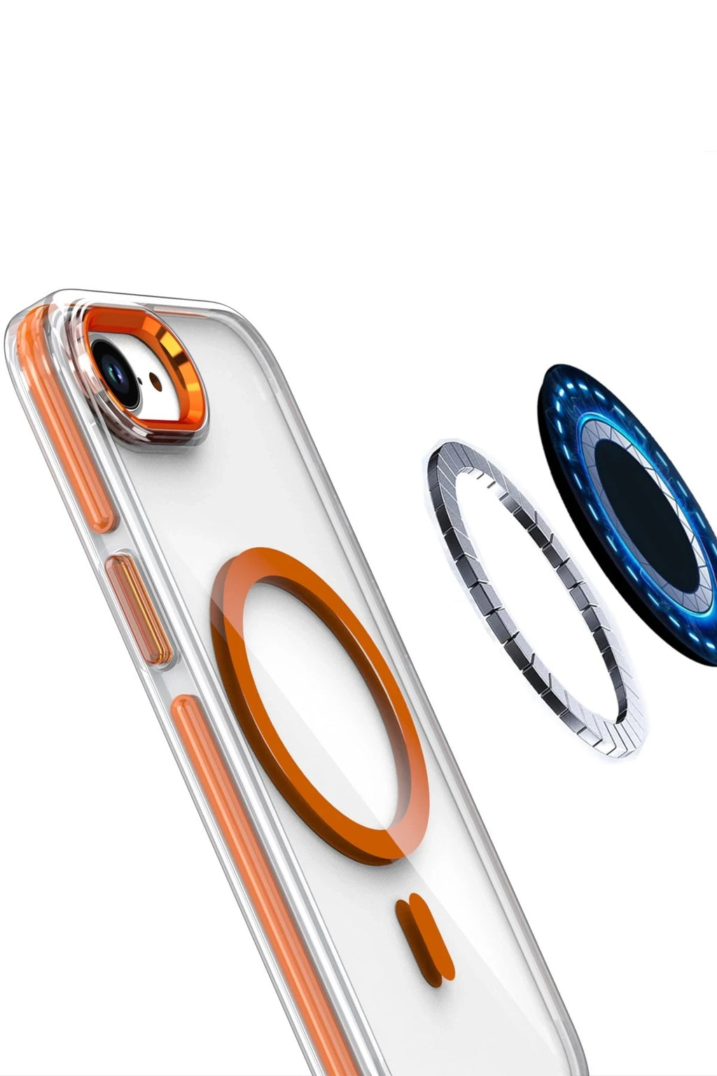 Mey İthalat® iPhone 16E Bella Magsafe Kapak - Turuncu