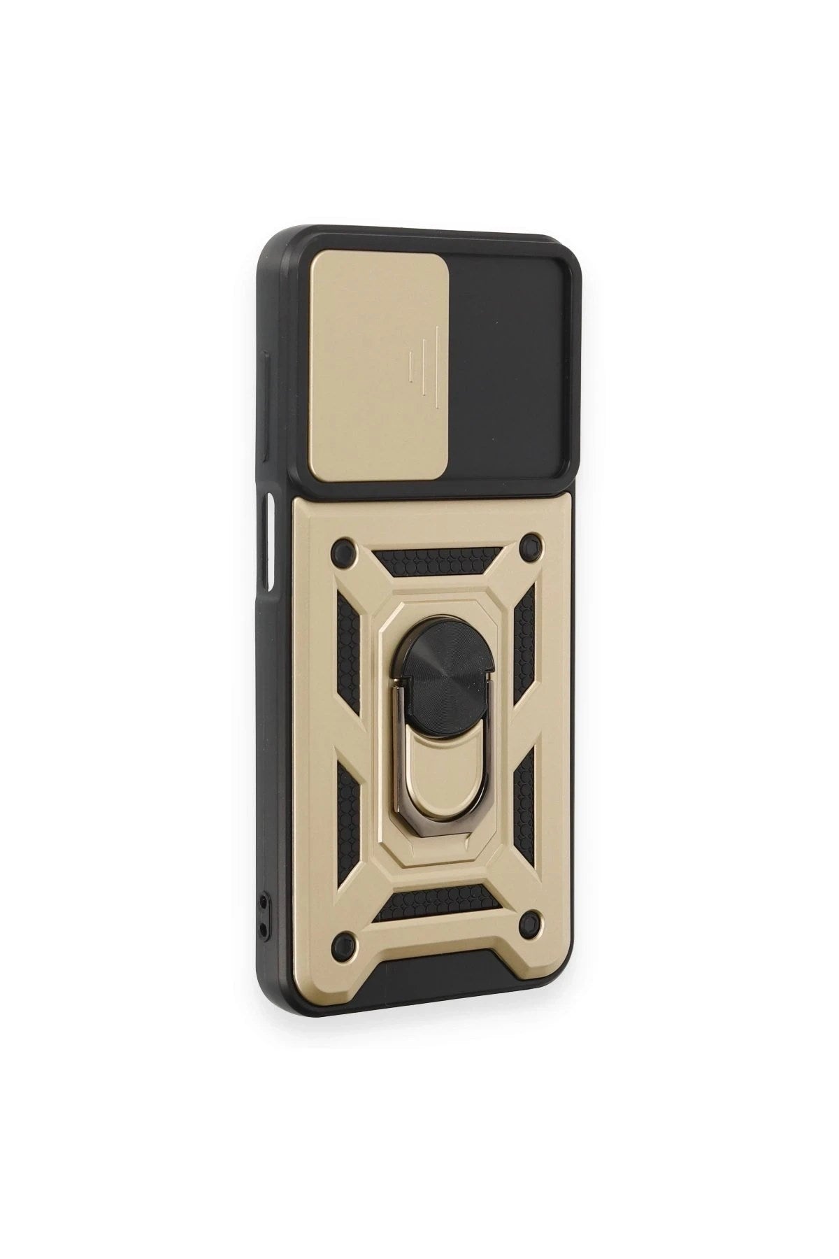 Mey İthalat® Samsung Galaxy M14 5G Kılıf Pars Lens Yüzüklü Silikon - Gold