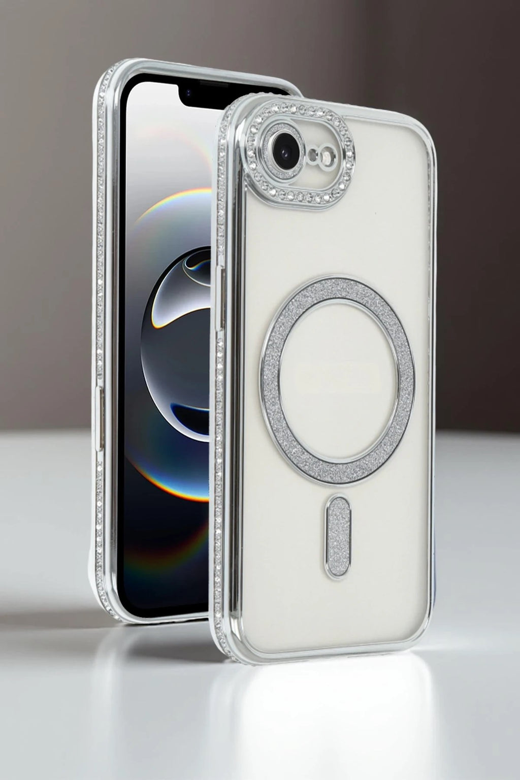 Mey İthalat® iPhone 16E Joke Simli Magneticsafe Kılıf - Siyah