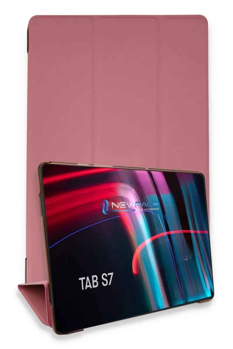 Mey İthalat® Samsung Galaxy T870 Tab S7 11 Kılıf Tablet Smart Kılıf - Pembe