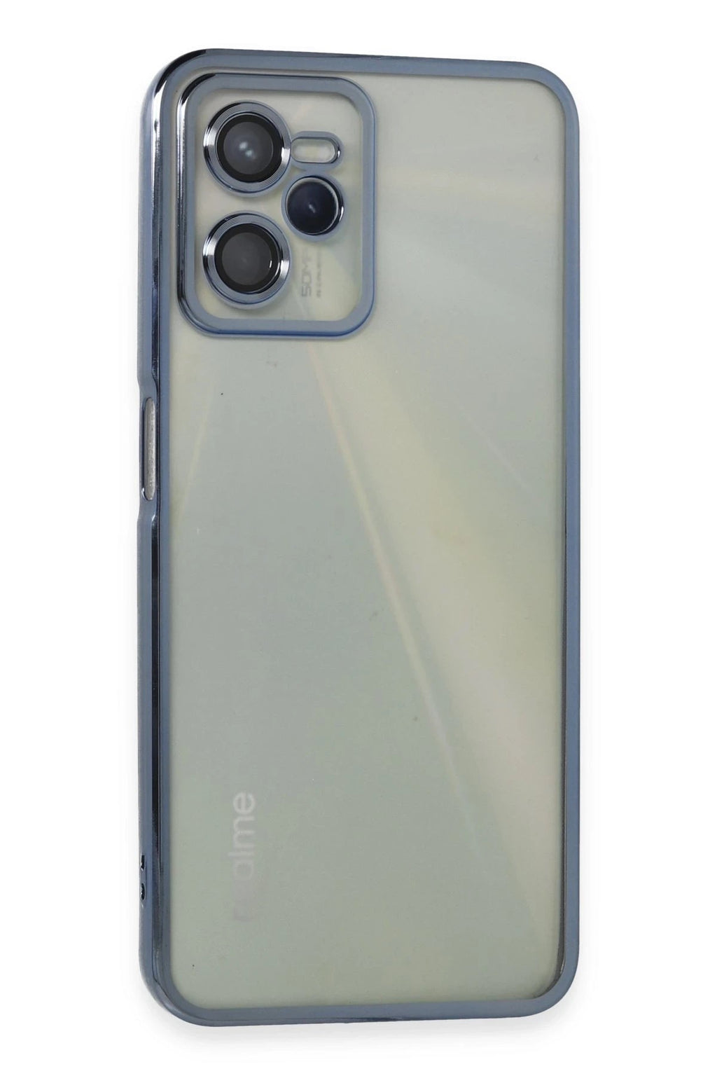 Mey İthalat® Realme C35 Kılıf Lensli Silikon - Açık Mavi