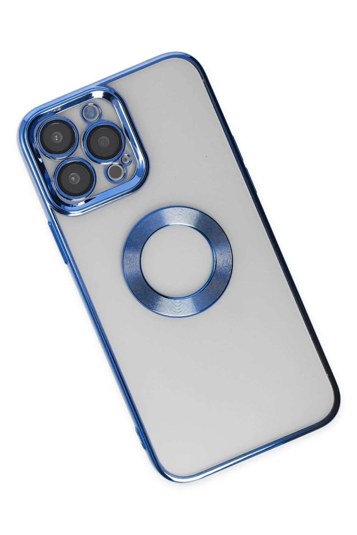 Mey İthalat® iPhone 14 Pro Max Kılıf Slot Silikon - Mavi