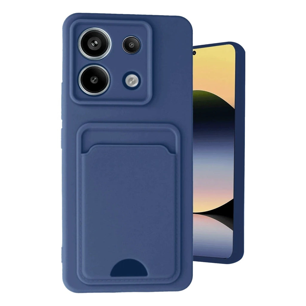Mey İthalat® Redmi Note 13 Pro 5G Kılıf Kelvin Kartvizitli Silikon - Lacivert