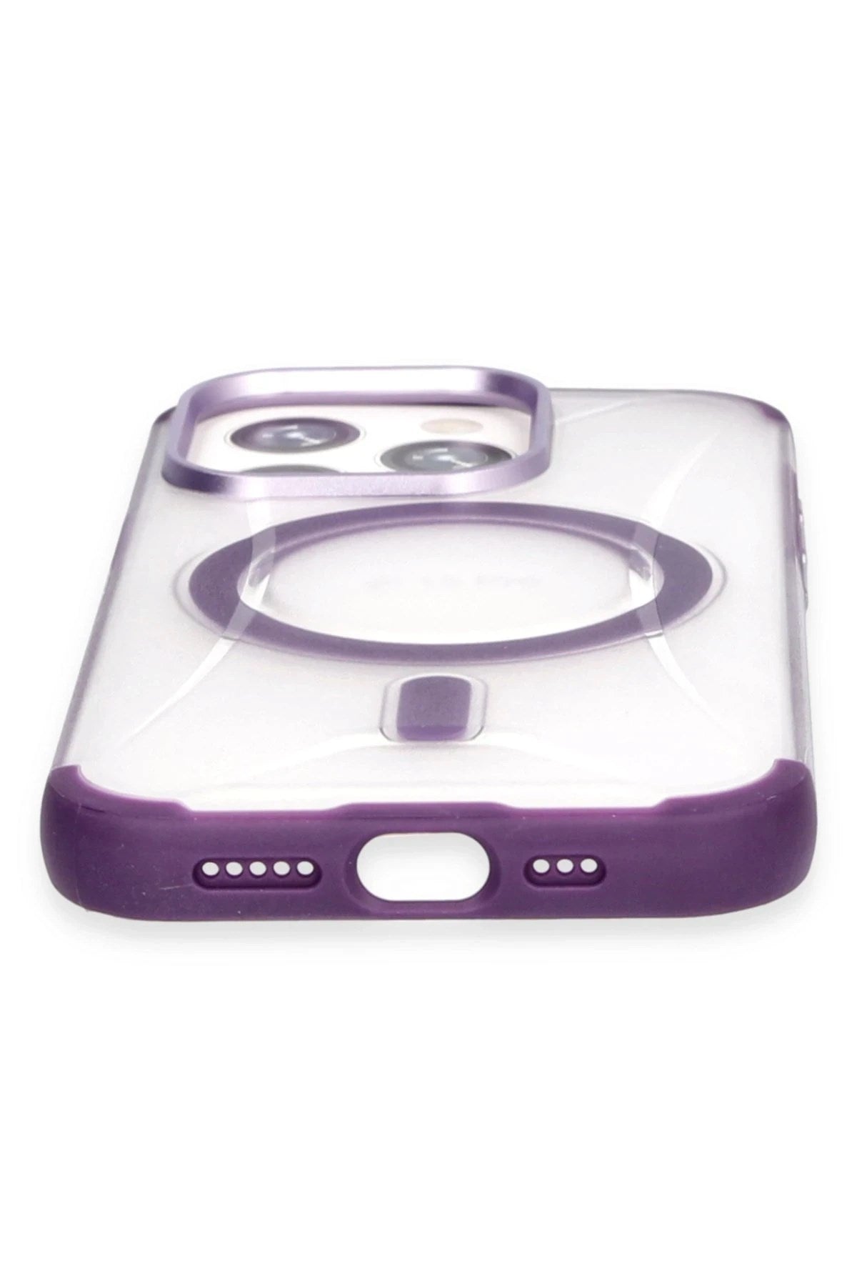 Mey İthalat® iPhone 15 Pro Hilton Magsafe Kapak - Derin Mor