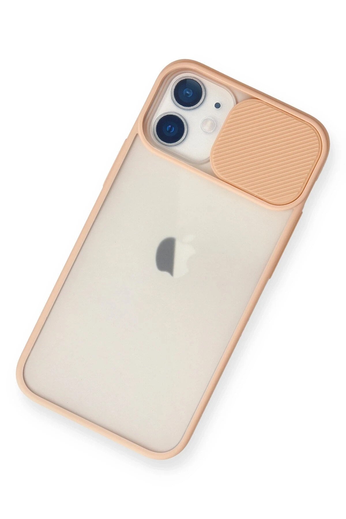 Mey İthalat® iPhone 11 Kılıf Palm Buzlu Kamera Sürgülü Silikon - Pembe