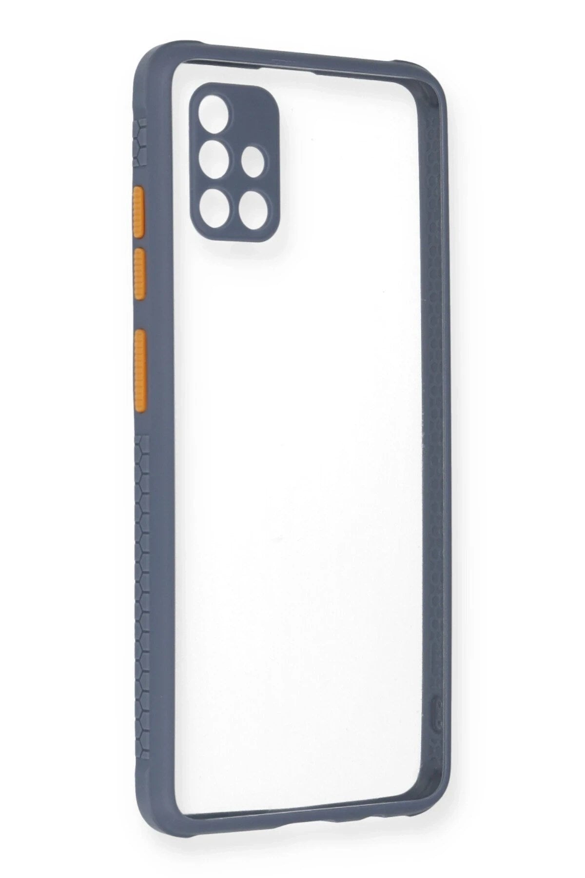 Mey İthalat® Samsung Galaxy A71 Kılıf Miami Şeffaf Silikon - Gri