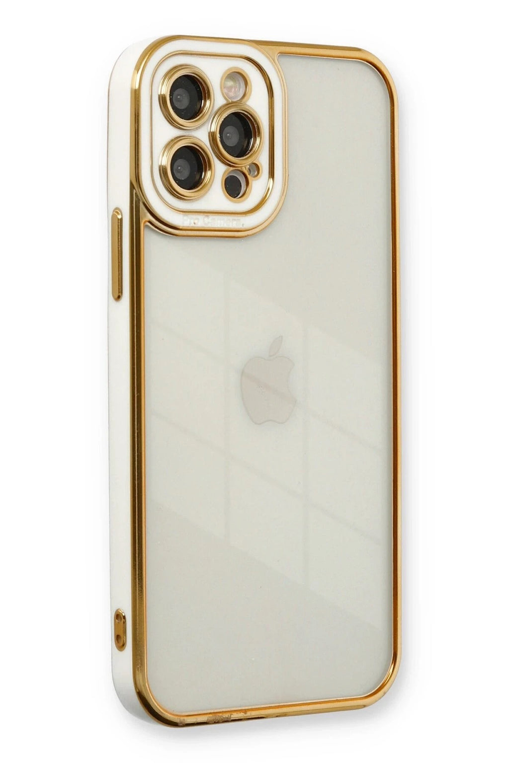 Mey İthalat® iPhone 12 Pro Kılıf Liva Lens Silikon - Beyaz