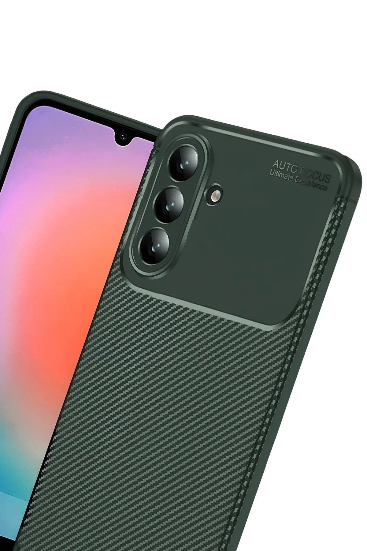 Mey İthalat® Samsung Galaxy S26 Plus Auto Focus Karbon Kapak - Koyu Yeşil