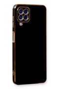 Mey İthalat® Samsung Galaxy A22 Kılıf Volet Silikon - Siyah