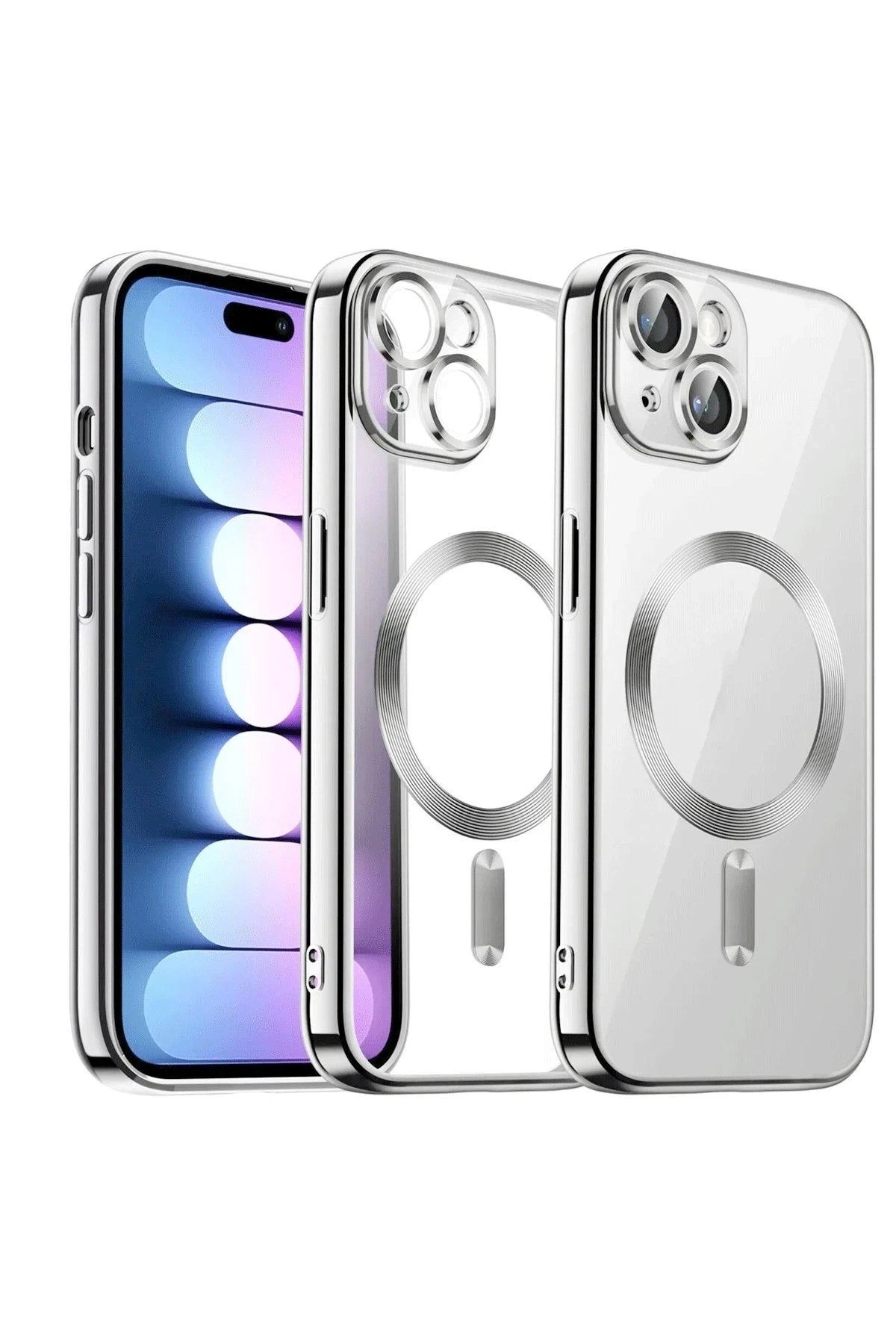 Mey İthalat® iPhone 13 Kılıf Kross Magneticsafe Kapak - Titan Gri