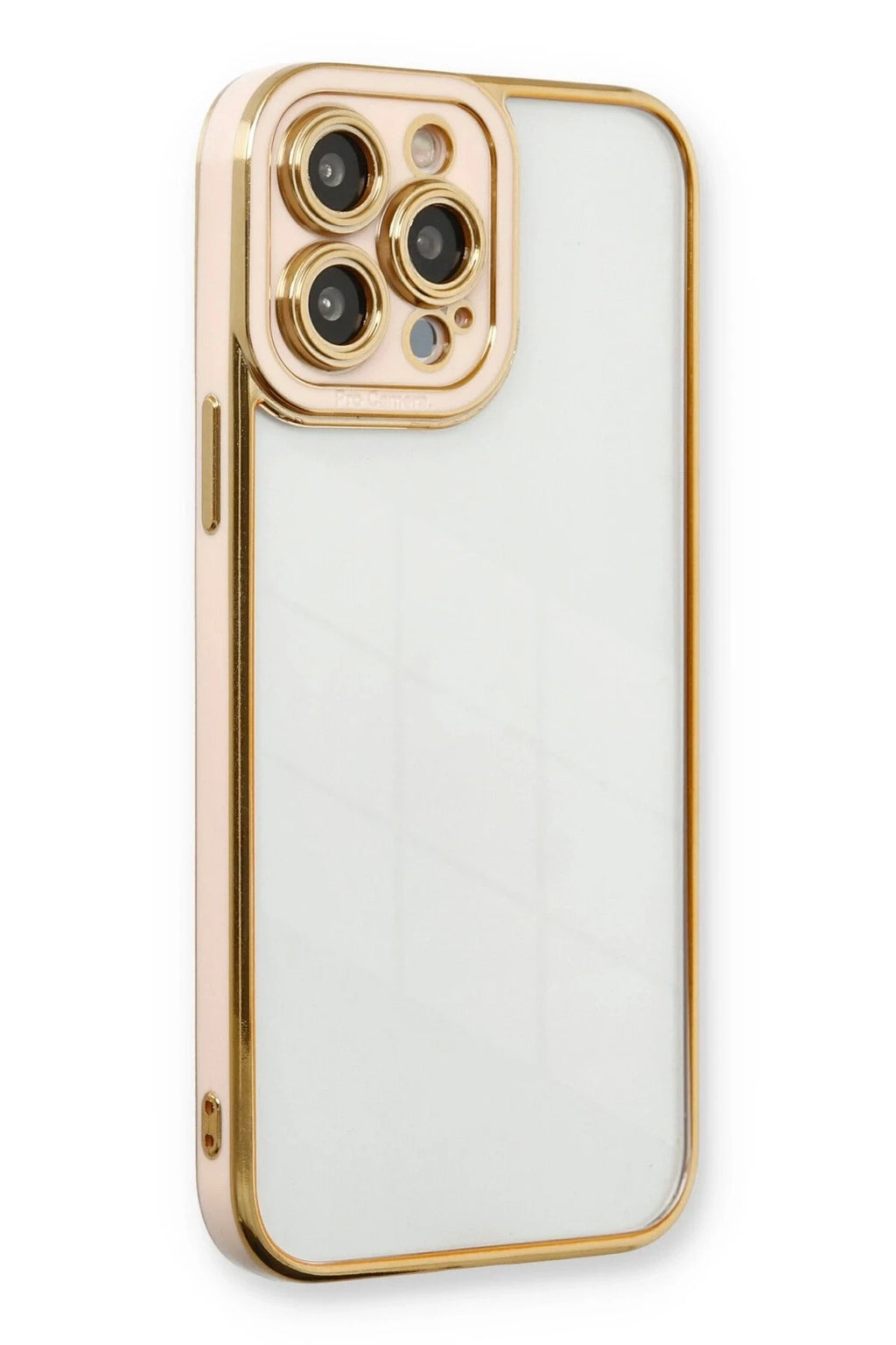 Mey İthalat® iPhone 13 Pro Max Kılıf Liva Lens Silikon - Pudra