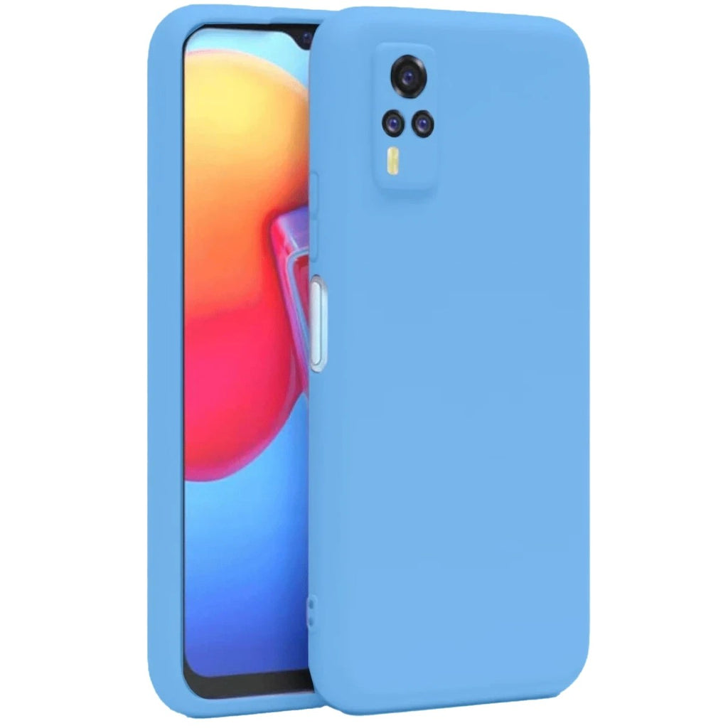 Mey İthalat® Vivo Y53S Kılıf Nano içi Kadife Silikon - Mavi
