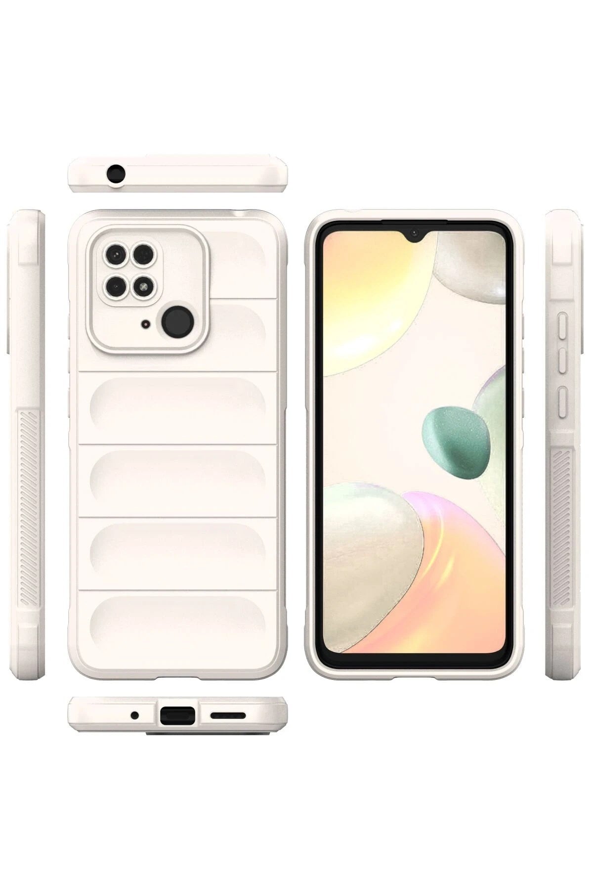 Mey İthalat® Redmi 10C Kılıf Optimum Silikon - Krem