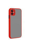 Mey İthalat® iPhone 12 Kılıf Montreal Silikon Kapak - Kırmızı
