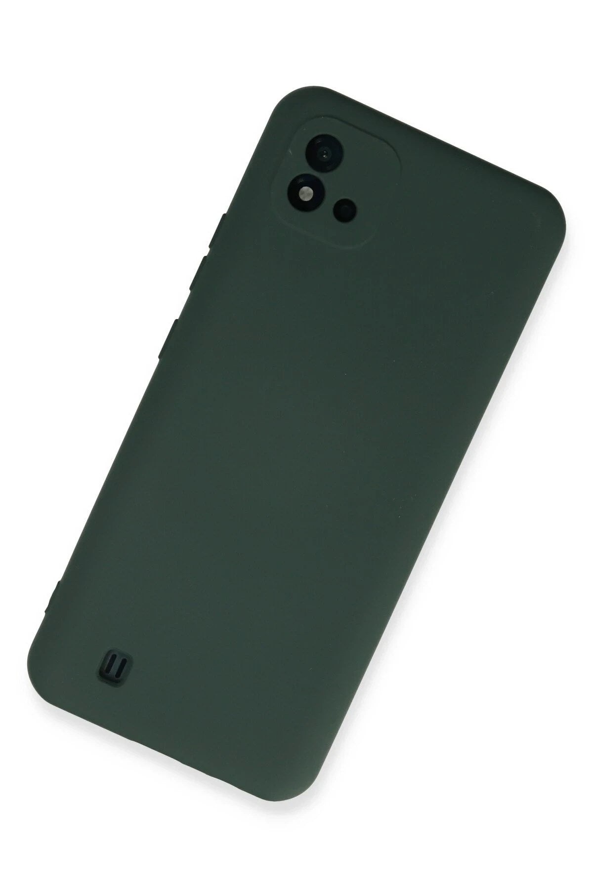 Mey İthalat® Realme C11 2021 Kılıf Nano içi Kadife Silikon - Koyu Yeşil