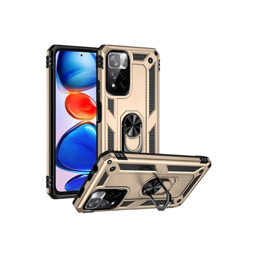 Mey İthalat® Redmi Note 11 Pro Plus 5G Kılıf Sofya Yüzüklü Silikon Kapak - Gold