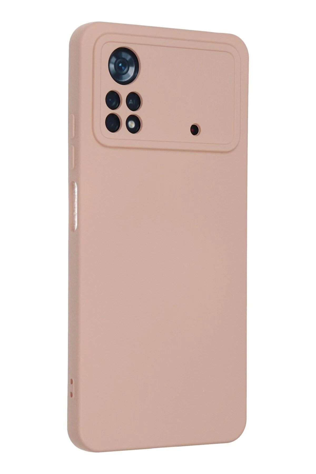 Mey İthalat® Poco X4 Pro 5G Kılıf Nano içi Kadife Silikon - Pudra