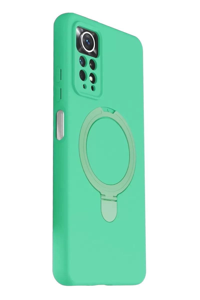 Mey İthalat® Redmi Note 12 Pro 4G Regal Magsafe Standlı Kapak - Yeşil