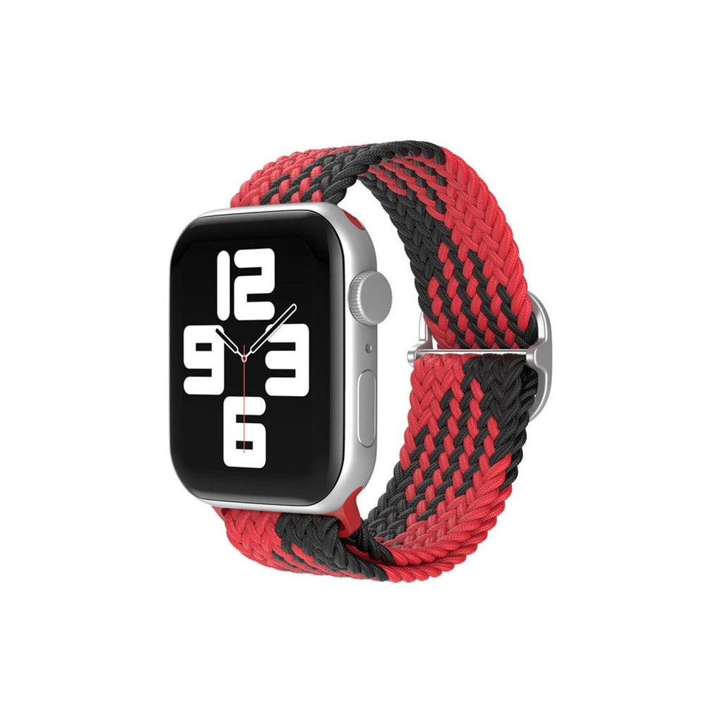 Mey İthalat® Watch 20mm Star Kordon - Kırmızı-Siyah