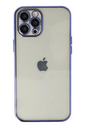 Mey İthalat® iPhone 12 Pro Max Kılıf Lensli Silikon - Mor