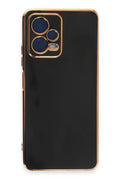 Mey İthalat® Redmi Note 12 Pro 5G Kılıf Volet Silikon - Siyah