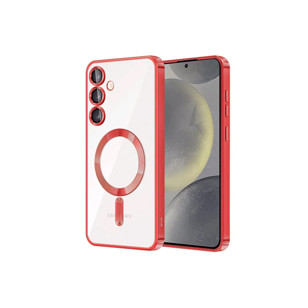 Mey İthalat® Samsung Galaxy S24 Kılıf Kross Magneticsafe Kapak - Kırmızı