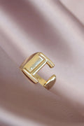 Mey İthalat® I Harfli Altın Renk Ayarlamalı Metal Kadın Yüzük