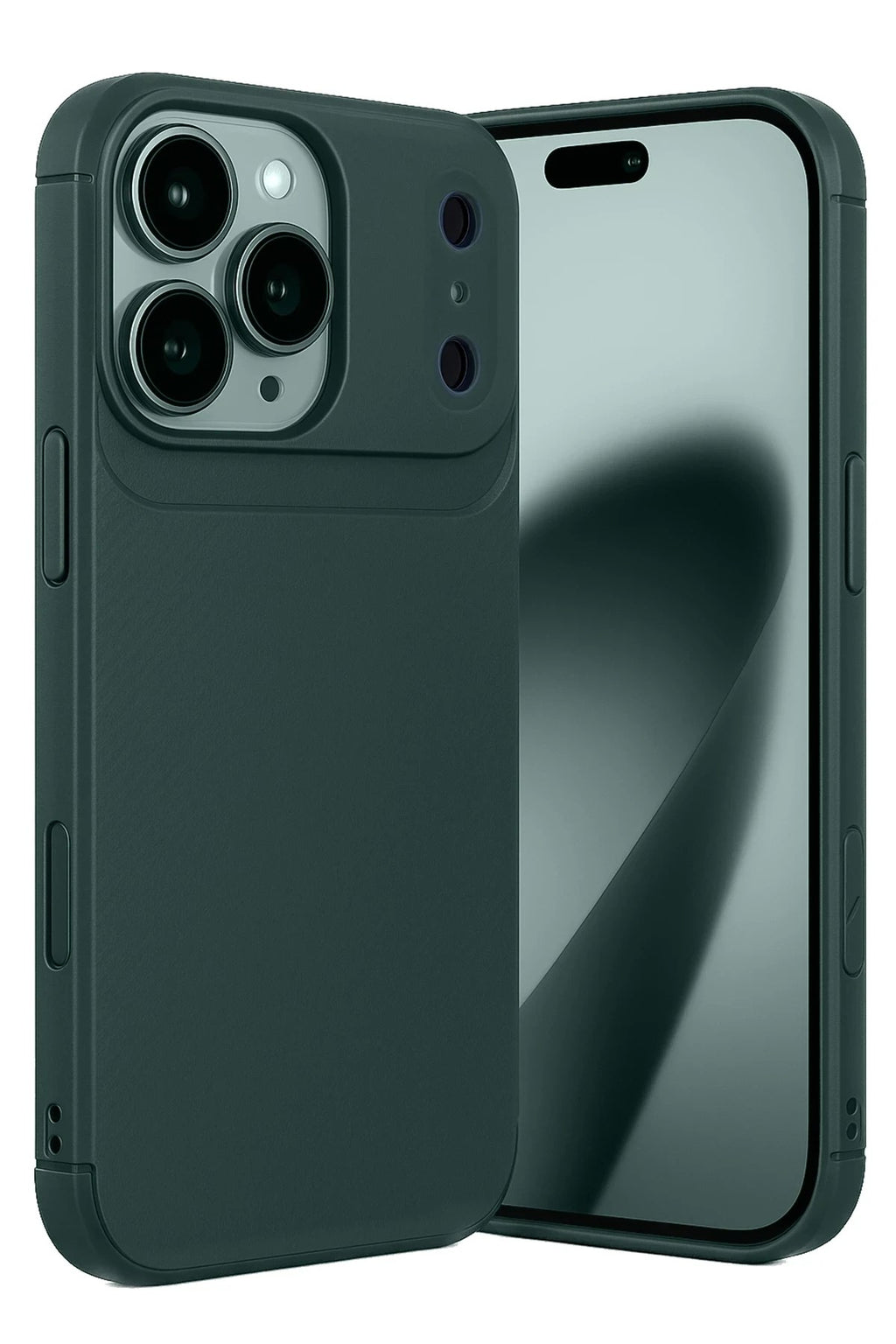 Mey İthalat® iPhone 17 Pro Auto Focus Karbon Kapak - Koyu Yeşil