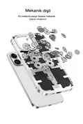 Mey İthalat® iPhone 14 Pro Kılıf Mekanik Bumper Kapak - Derin Mor