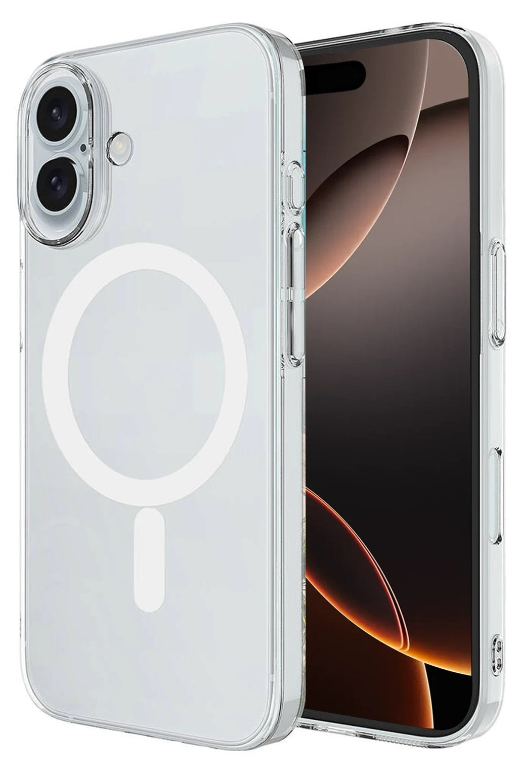 Mey İthalat® iPhone 16 Plus Kılıf Magneticsafe Şeffaf Silikon - Şeffaf