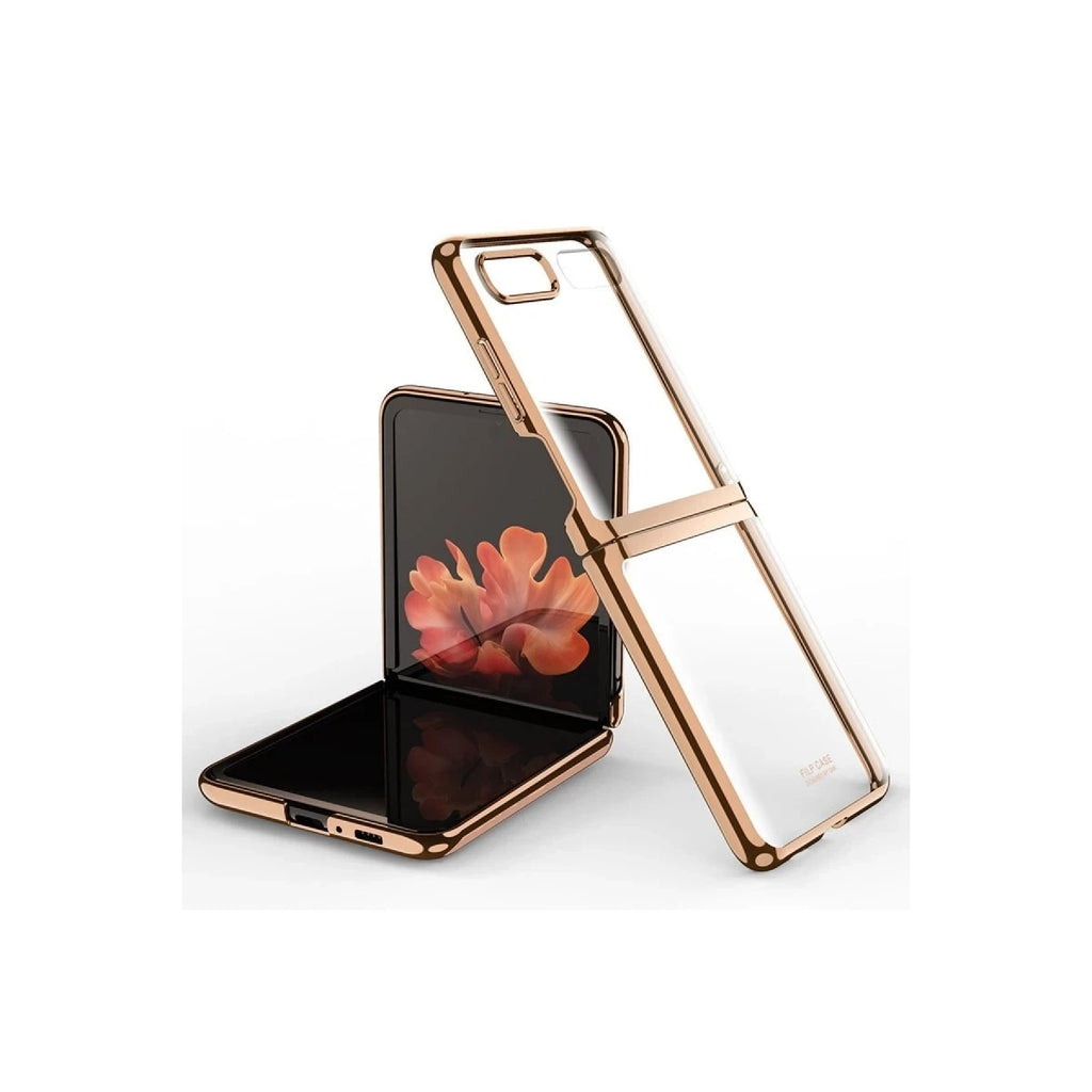 Mey İthalat® Samsung Galaxy Z Flip 4 Kılıf Fold Element Kapak - Gold