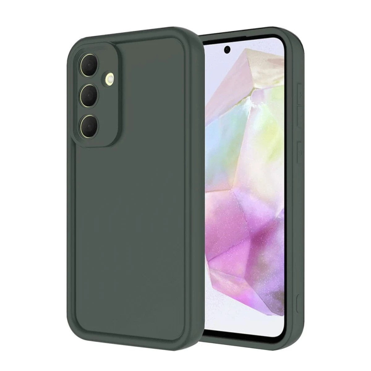 Mey İthalat® Samsung Galaxy A16 5G Kılıf Viera Silikon - Koyu Yeşil