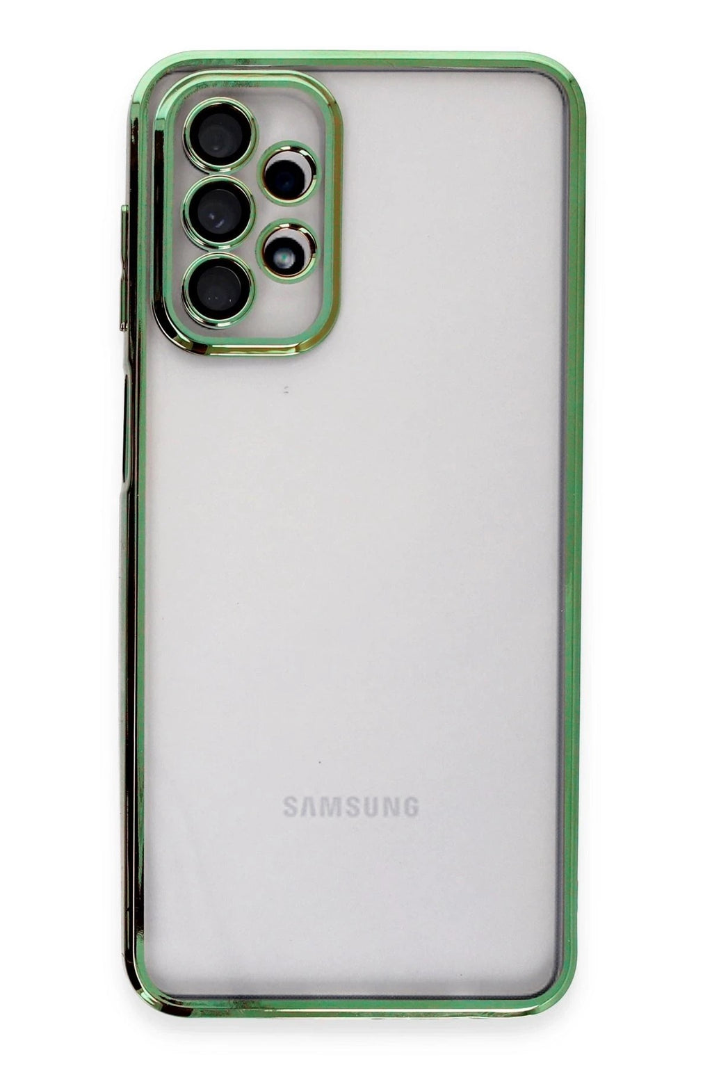 Mey İthalat® Samsung Galaxy A23 4G Kılıf Lensli Silikon - Yeşil