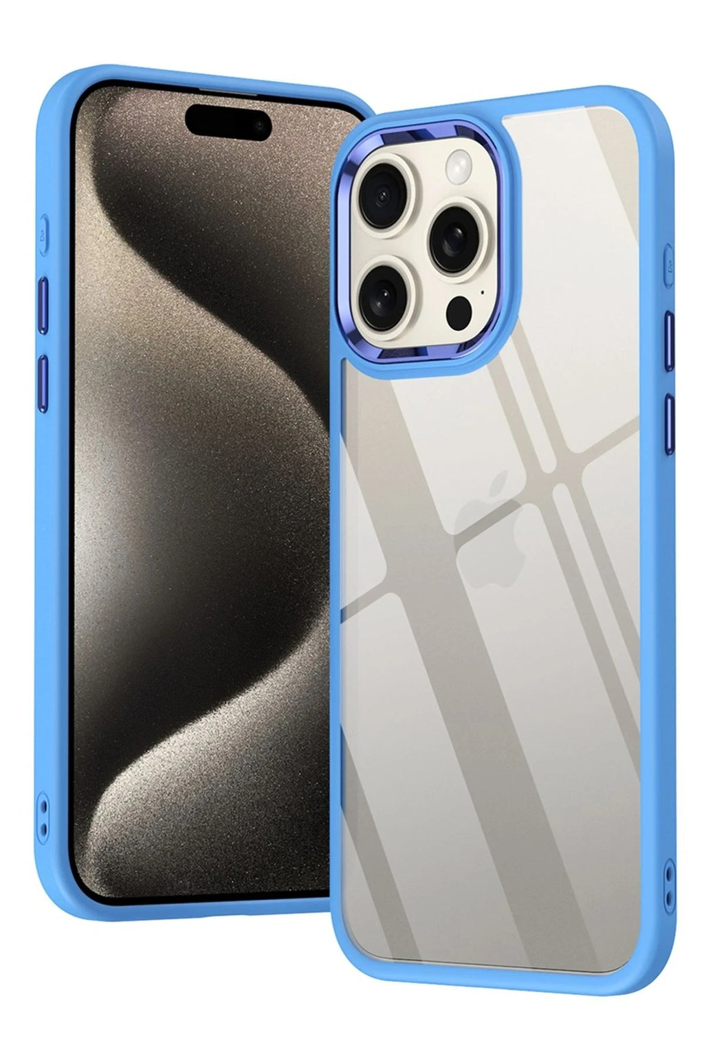 Mey İthalat® iPhone 15 Pro Kılıf Power Silikon - Mavi