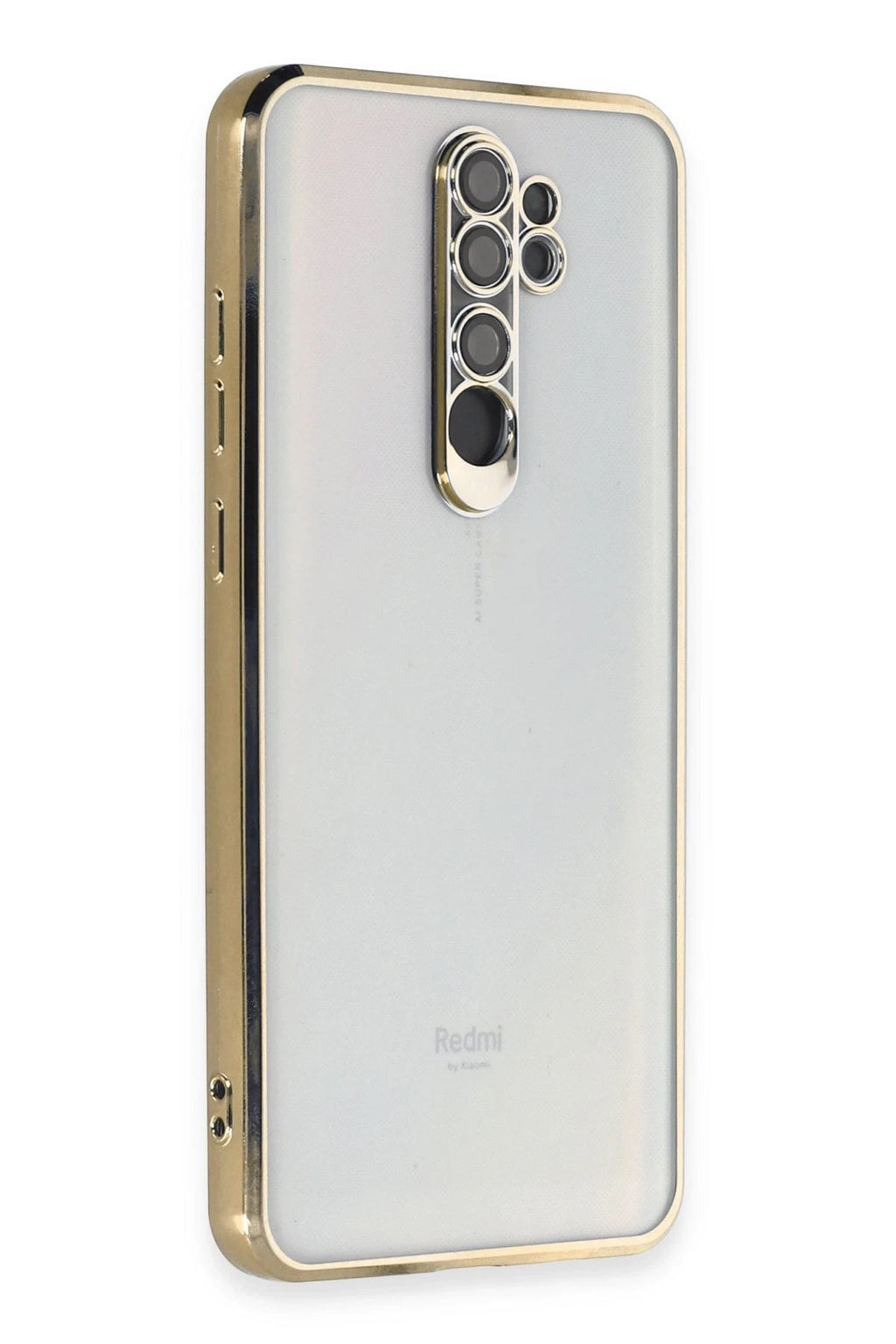 Mey İthalat® Redmi Note 8 Pro Kılıf Lensli Silikon - Gold