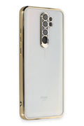 Mey İthalat® Redmi Note 8 Pro Kılıf Lensli Silikon - Gold