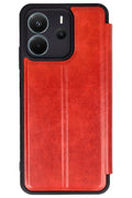 Mey İthalat® Redmi Note 14 4G Kılıf Flip Cover - Kırmızı