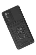 Mey İthalat® Samsung Galaxy S20 FE Kılıf Pars Lens Yüzüklü Silikon - Siyah